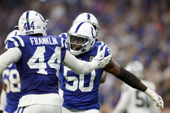Segun Olubi blocked a punt for the Colts