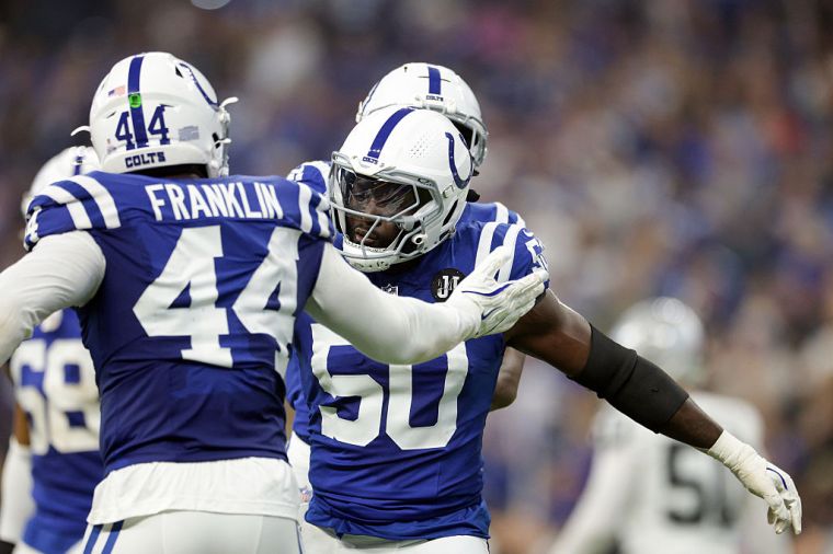 Segun Olubi blocked a punt for the Colts