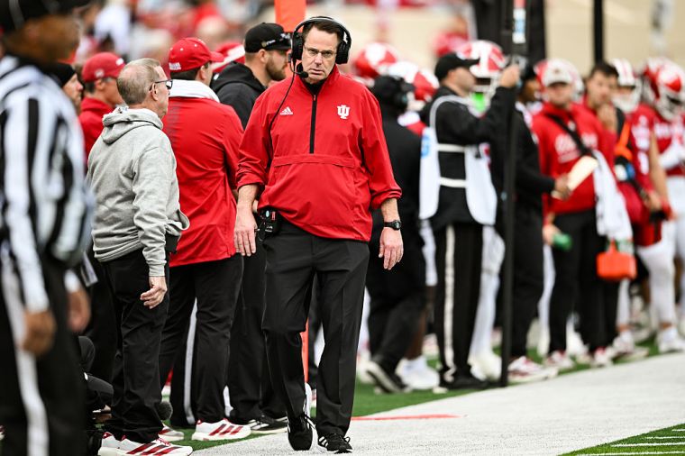 Indiana Head Football Coach Curt Cignetti on the Sidelines