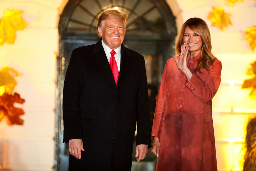 WASHINGTON, DC - OCTOBER 25: President Donald Trump and first l