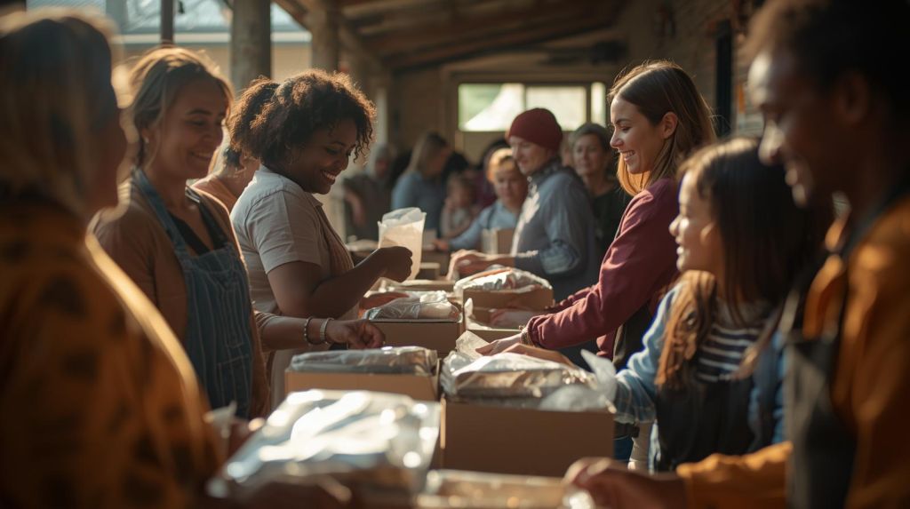 family watching thanksgiving movies from a couch in their living room