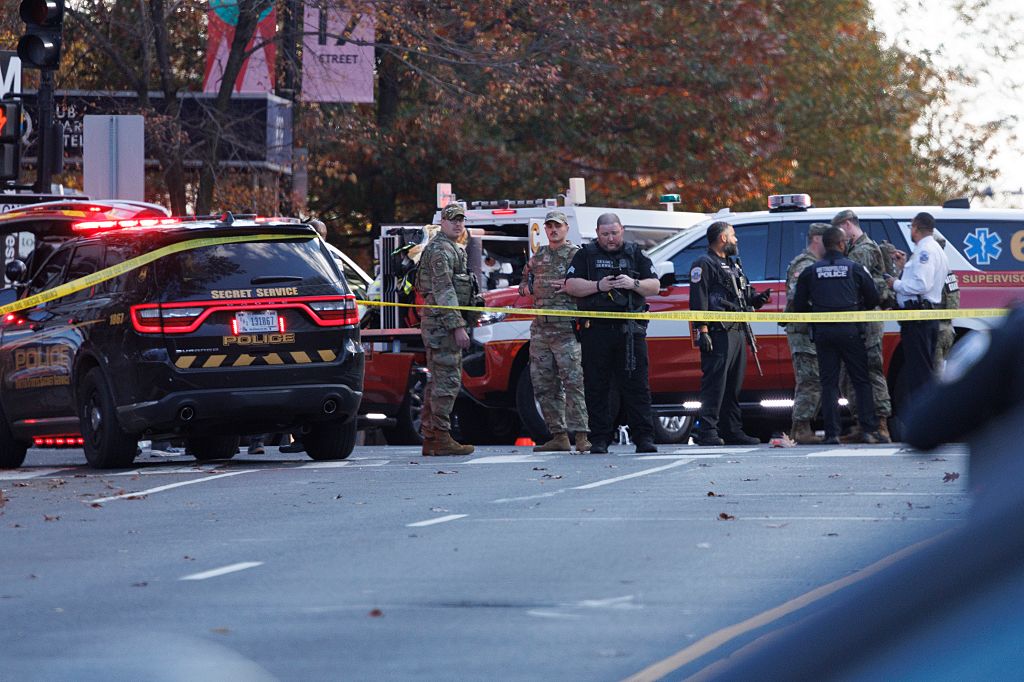 WASHINGTON, NOVEMBER 26: Law enforcement responds to a shooti