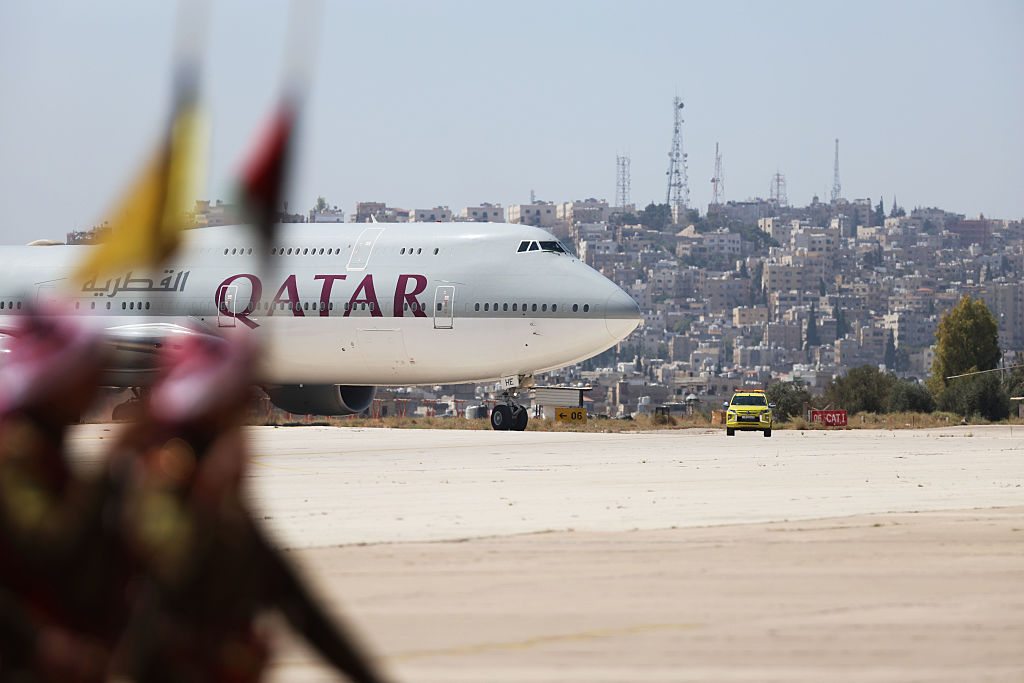 Emir Of Qatar Sheikh Tamim Bin Hamad Al Thani Arrives In Amman For Talks With King Abdullah II