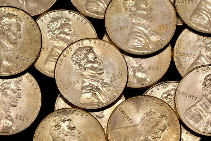 2025 American one cent currency