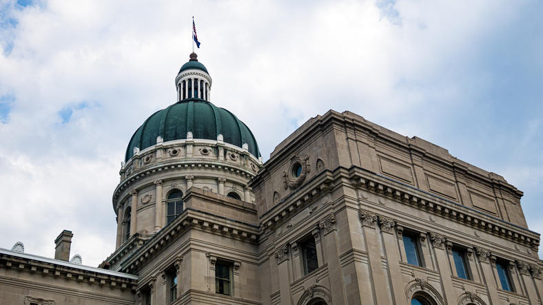 Indiana State Capitol building dome in Indianapolis, Indiana