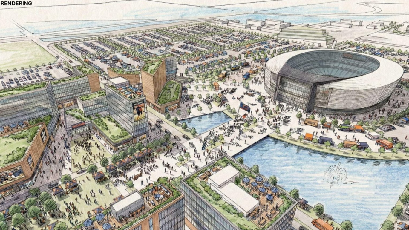 Conceptual Rendering of Bears stadium in Gary, Indiana