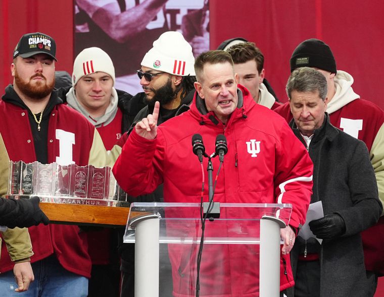 Cignetti Addresses the Crowd