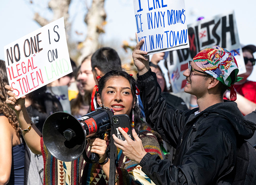 Students demonstrate against ICE actions
