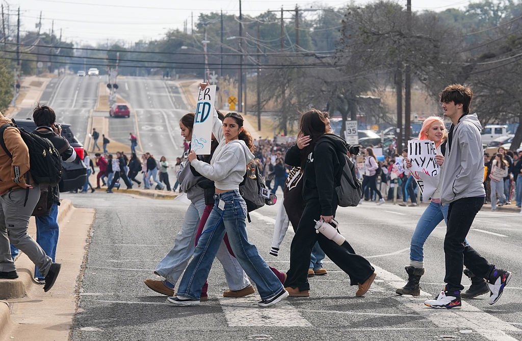 ICE Protest - students walk out