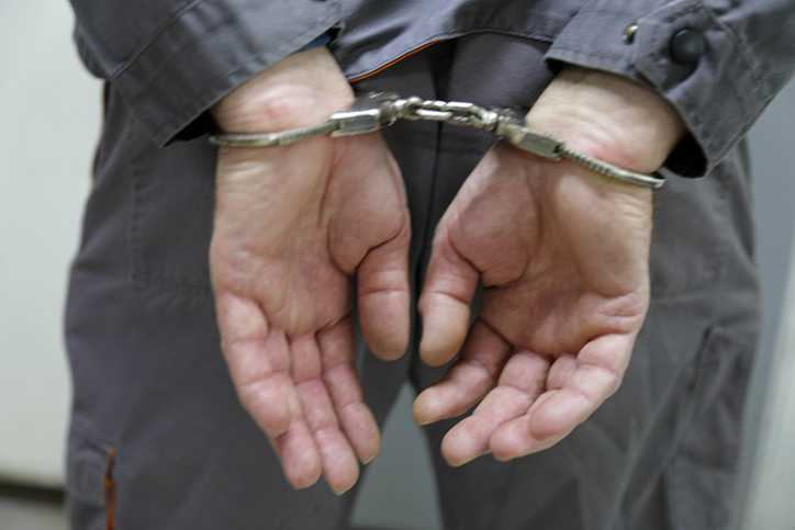 Man In Handcuffs After Arrest