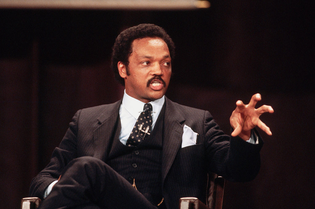 Jesse Jackson Speaking at a Debate