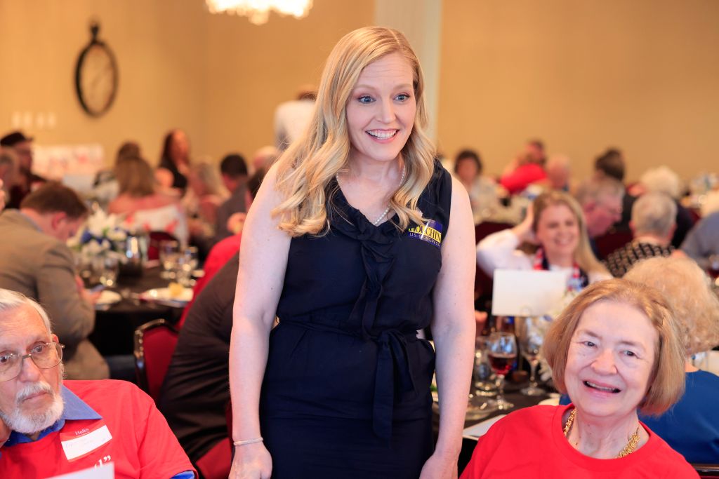 Indiana 9th District Republican candidate Erin Houchin...