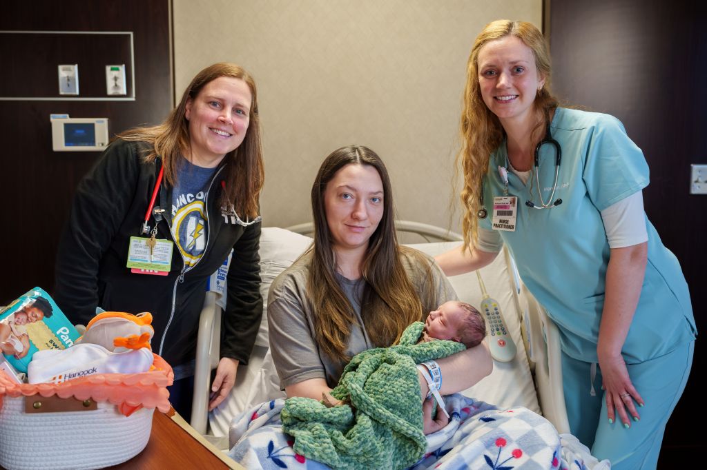 Marlo Hubbard RN/BSN/Director, Mother Carmella Palmer, Morgan Crum NNP