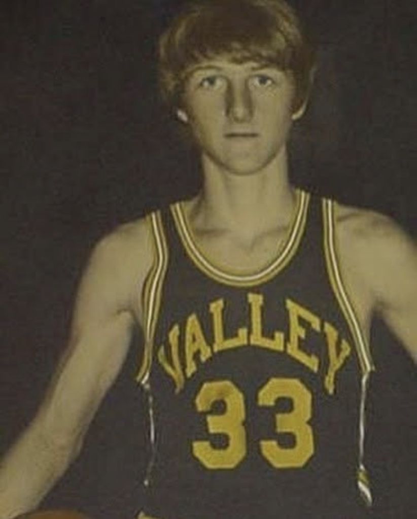 Larry Bird in his High school Jersey