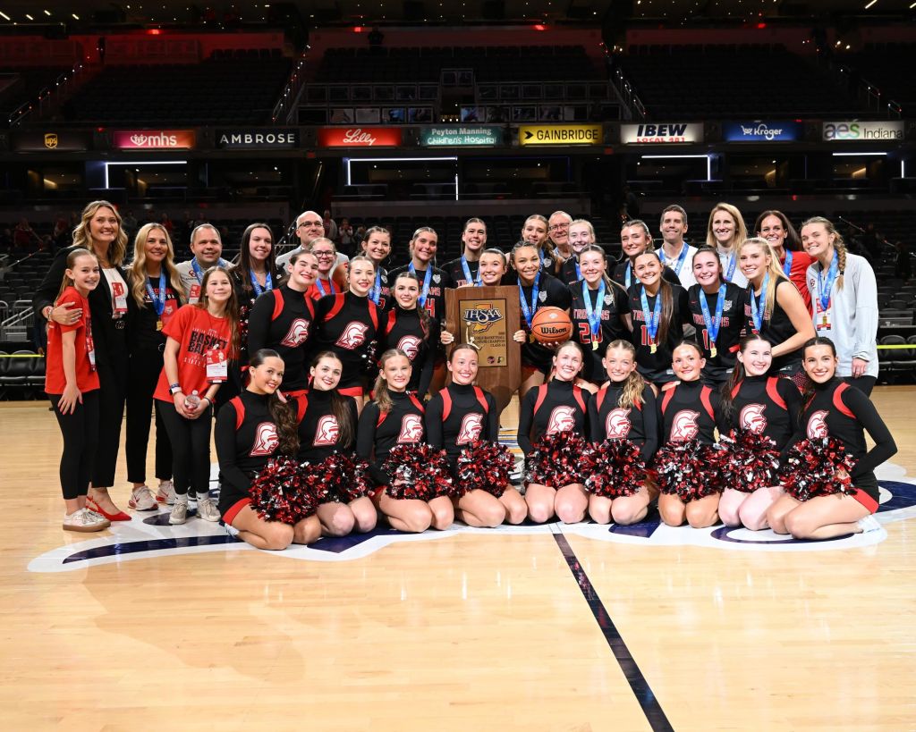 Center Grove girls basketball team wins the 4A title