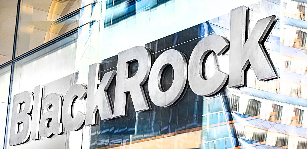 BlackRock, Inc., American international investment company, company sign outside building headquarters, 50 Hudson Yards, Manhattan, New York City, New York, USA