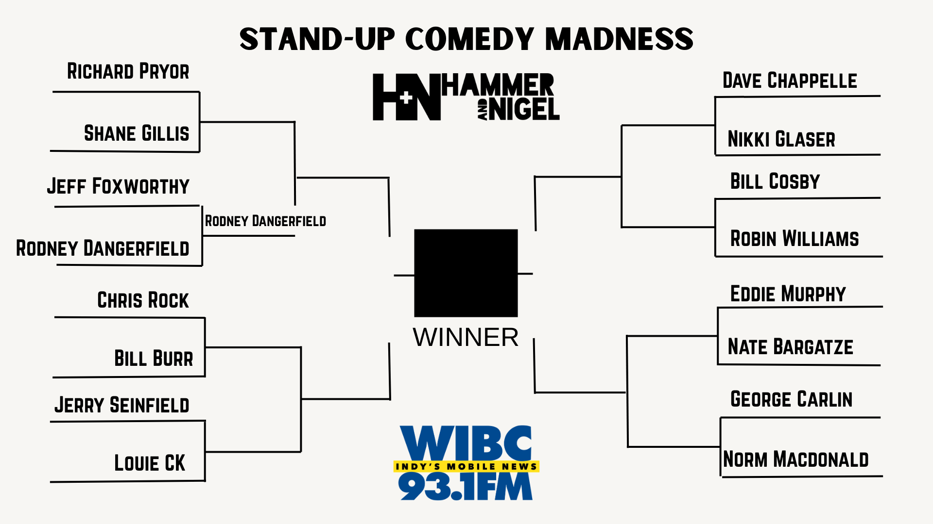 wibc stand up comedy madness for hammer & Nigel