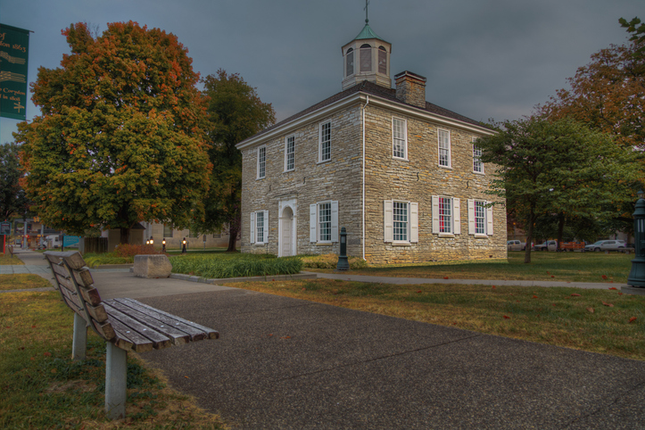 Bench by the Corydon Capitol