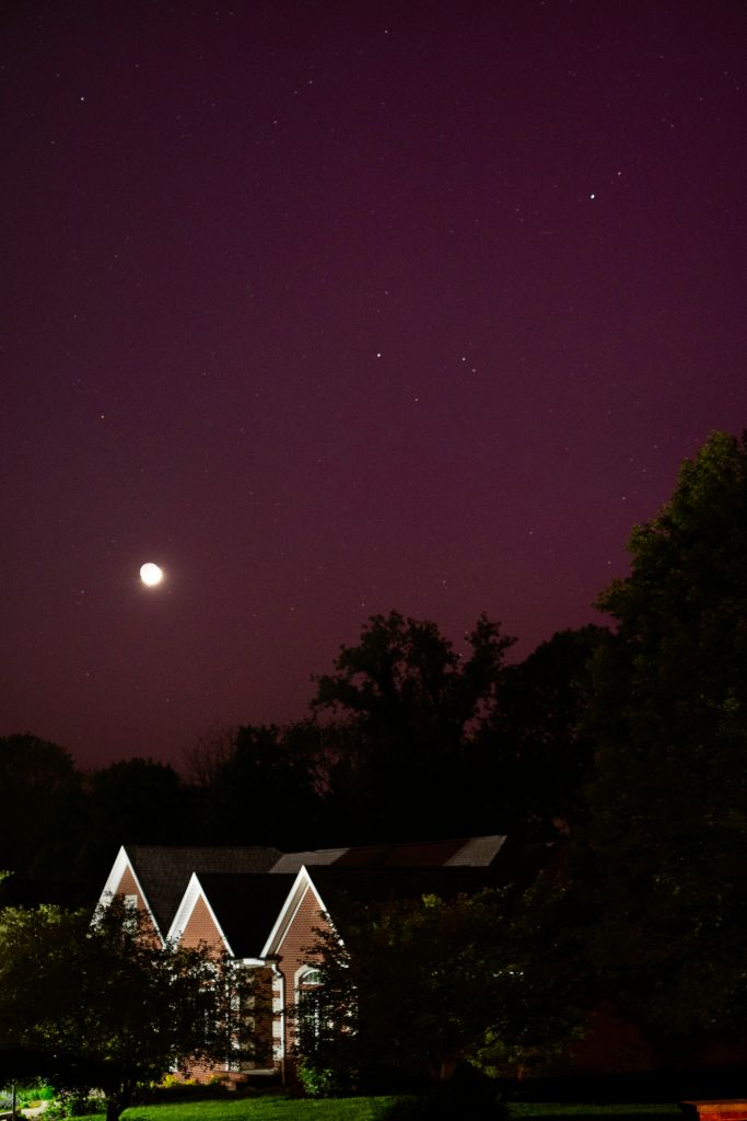 Aurora over a house in the MIdwest
