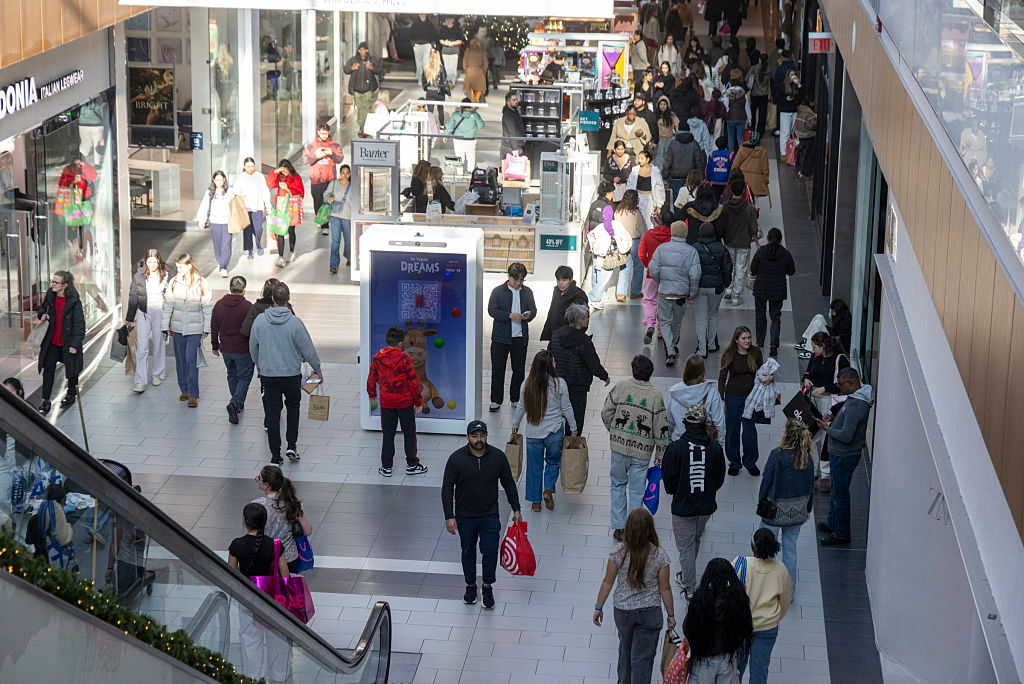 Shoppers at Roosevelt Field mall on Long Island