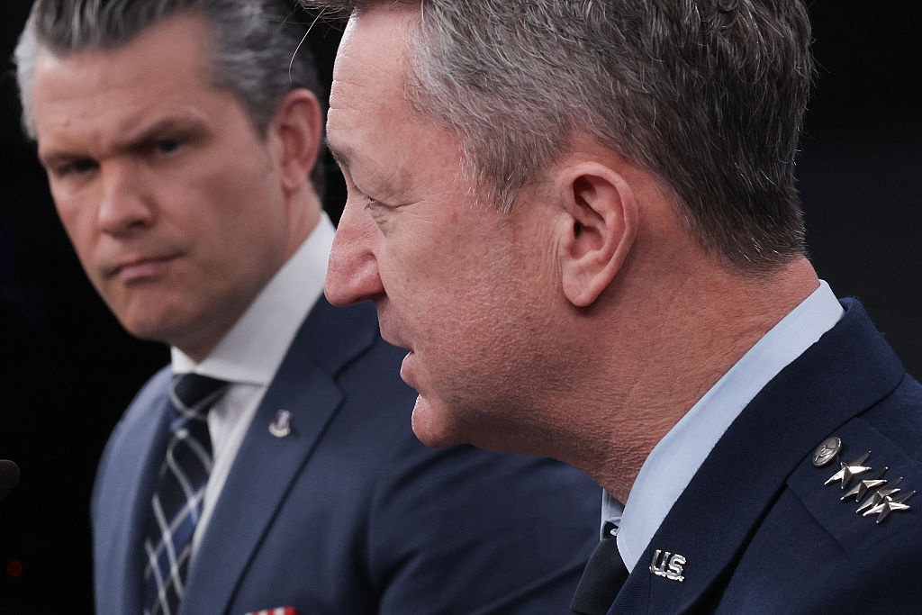 Secretary Of War Hegseth And Joint Chiefs Chairman General Caine Hold Briefing On Iran War