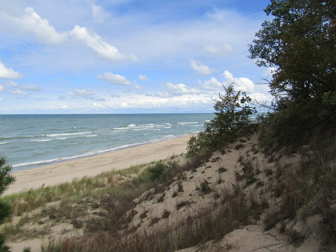 Photography of Lake Michigan taken at Indiana Dunes State Park,Chesterton,Indiana,United States,USA