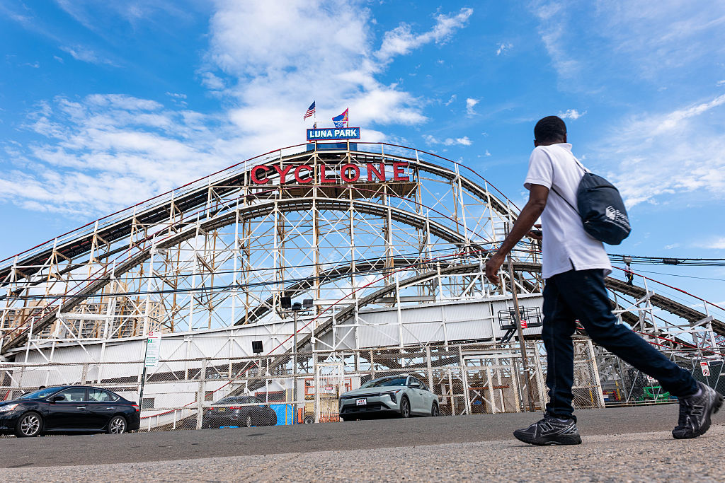 New Yorkers Enjoy Spring Weather At Coney Island