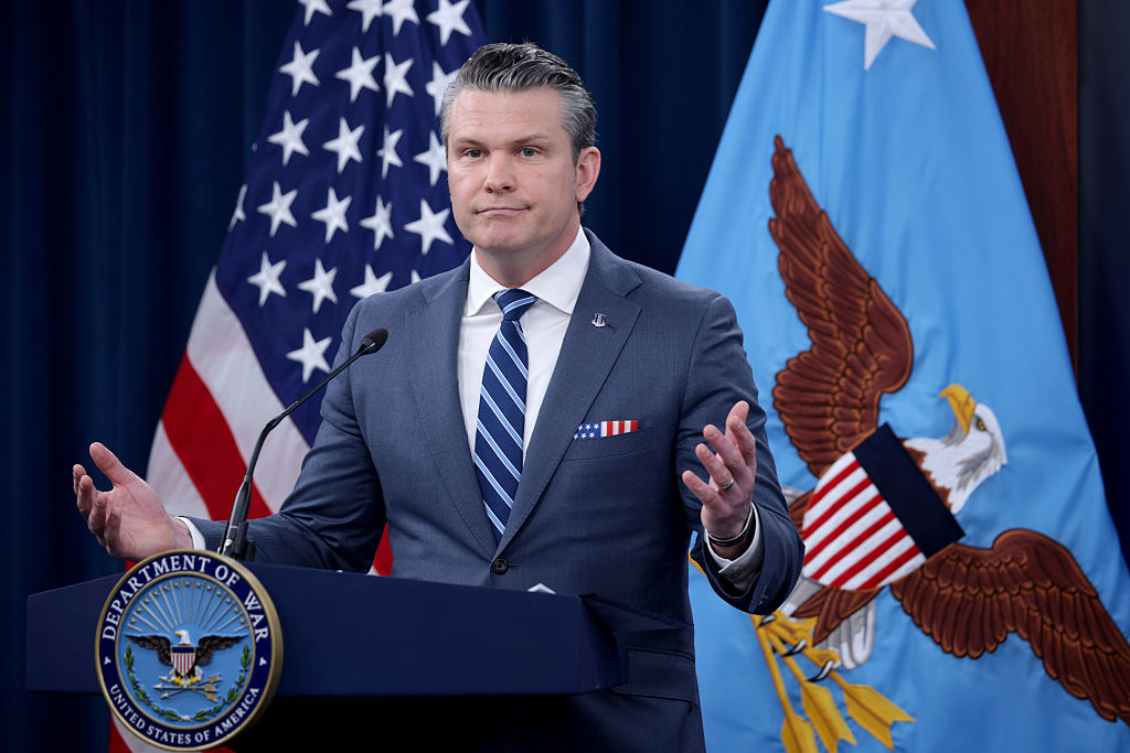 Defense Secretary Hegseth And Joint Chiefs Chairman Caine Hold Press Briefing