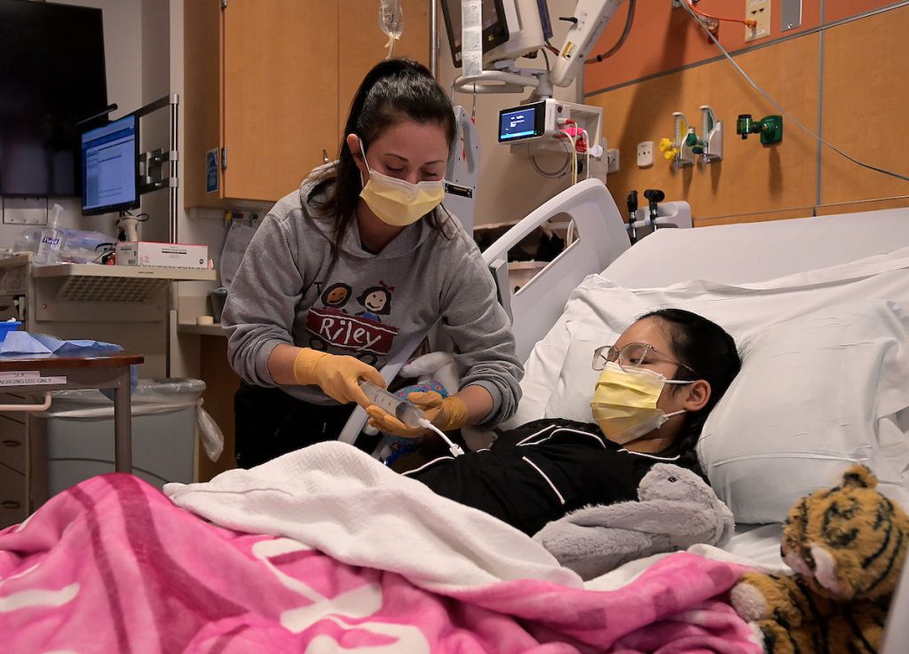 Girl in Hospital with nurse