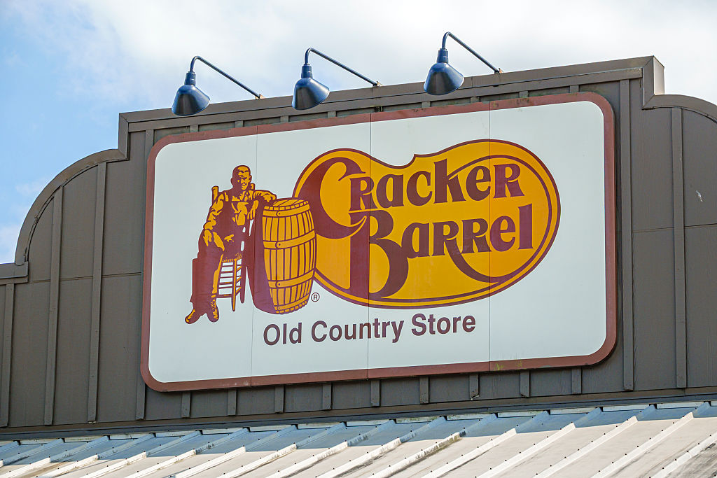 The Cracker Barrel Old Country Store storefront sign, Route 60, Vero Beach, Florida.