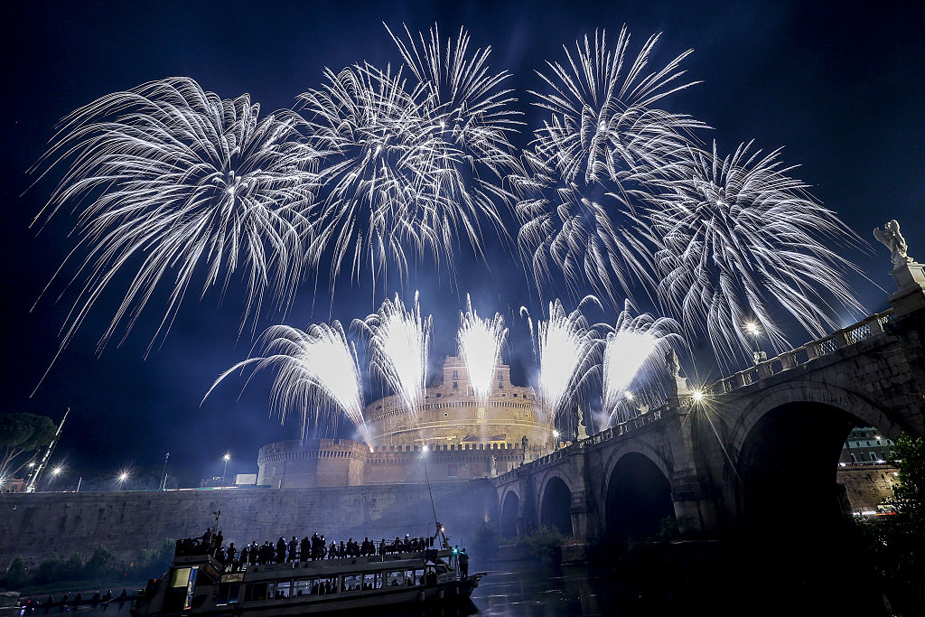Fireworks for the feast of Rome's Patron Saints Peter and Paul