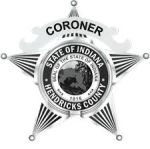 Current image: Coroner badge with "State of Indiana" and "Hendricks County" text.