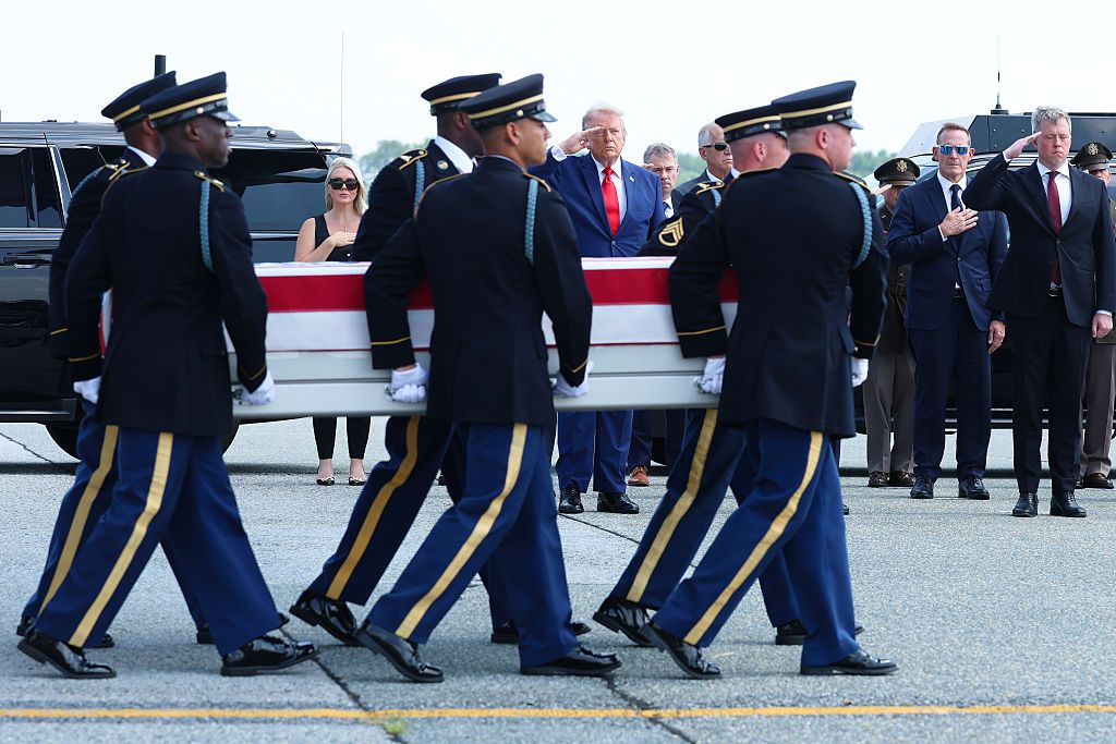 President Trump Attends Dignified Transfer For Fallen US Troops In Delaware