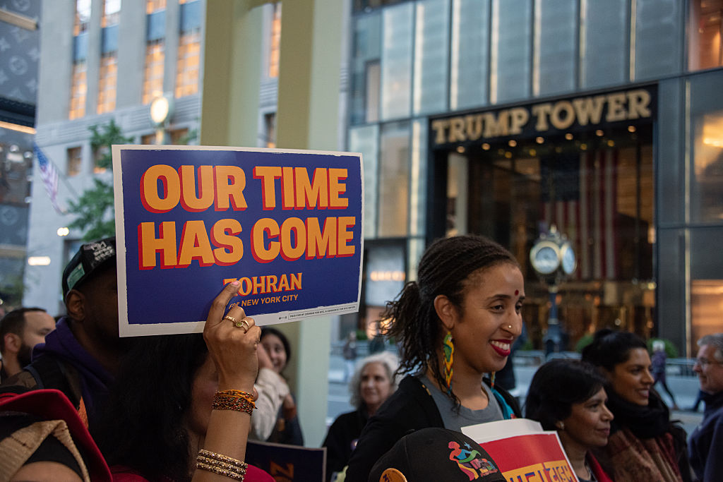 Zohran Mamdani Marches To First Debate In NYC