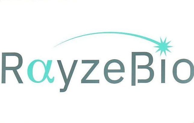 In this photo illustration, the RayzeBio logo is seen